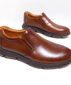 SUT-040 کفش چرم مردانه اسپرت بی بند