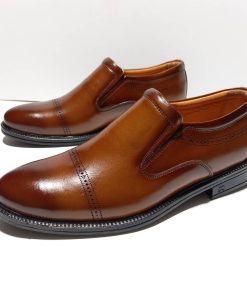 CUT-102 کفش چرم کلاسیک مردانه بی بند